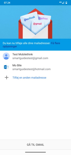 Vælg GÅ TIL GMAIL