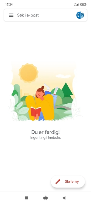 Gmail er klar til bruk