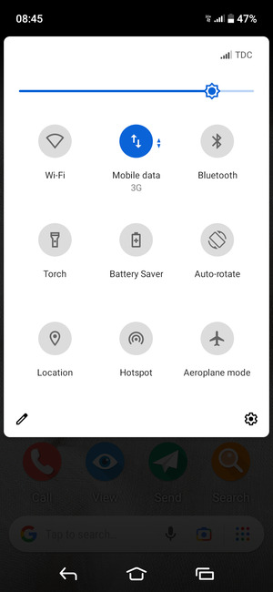 Adjust brightness to the required level