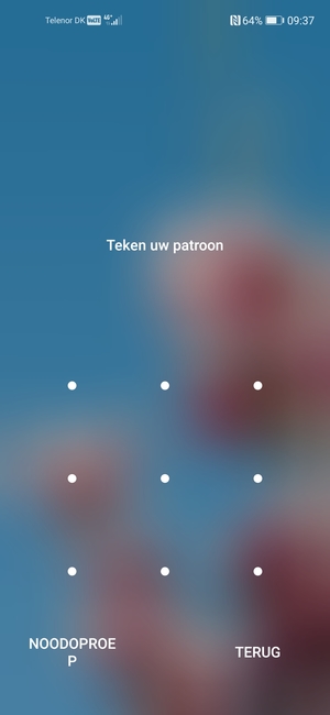 Uw telefoon is nu beveiligd met een schermvergrendeling