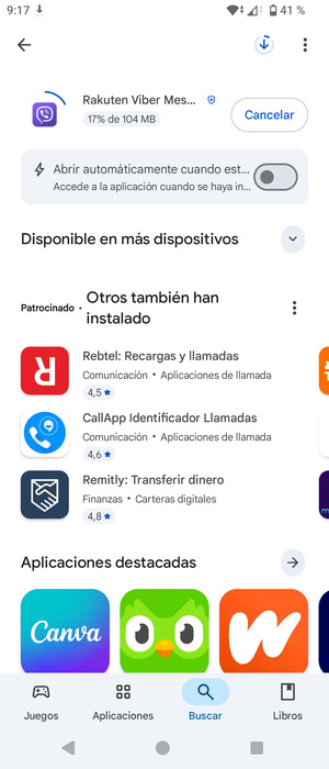 Espere a que el proceso de instalación finalice