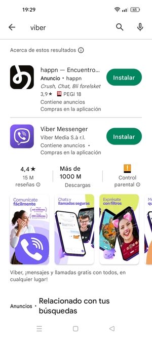 Seleccione la aplicación