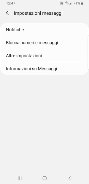 Seleziona Altre impostazioni