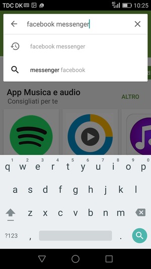 Inserisci il nome dell'app e seleziona Ricerca