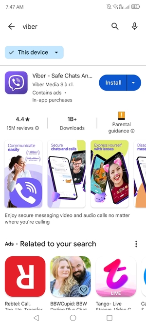 Select the app
