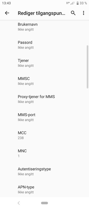 Bla ned og skriv inn MMS-informasjon