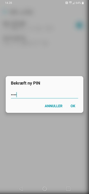 Bekræft din nye SIM-kort PIN og vælg OK