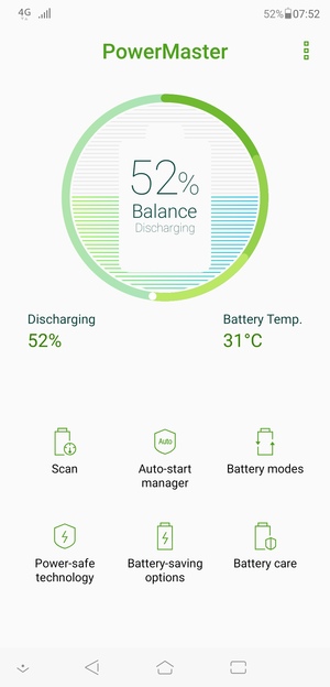 Select Battery modes