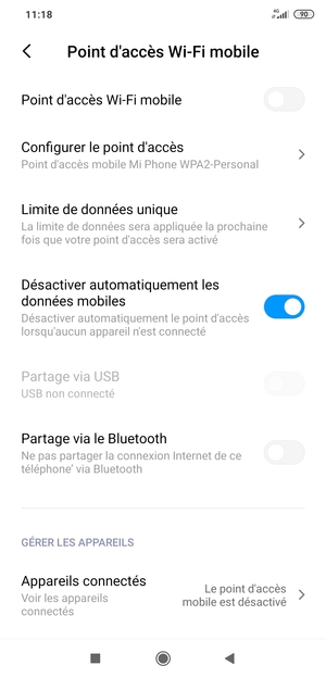Sélectionnez Configurer le point d'accès