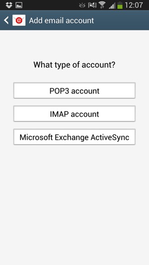 Select Microsoft Exchange ActiveSync