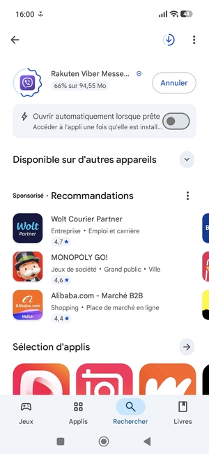 Veuillez attendre la fin de la procédure d'installation
