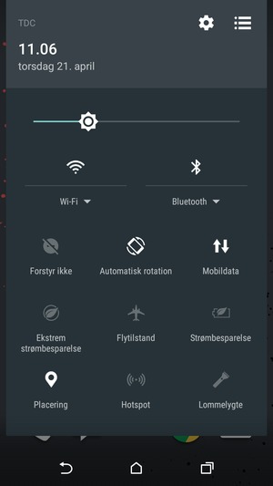 Slå Wi-Fi og Bluetooth fra