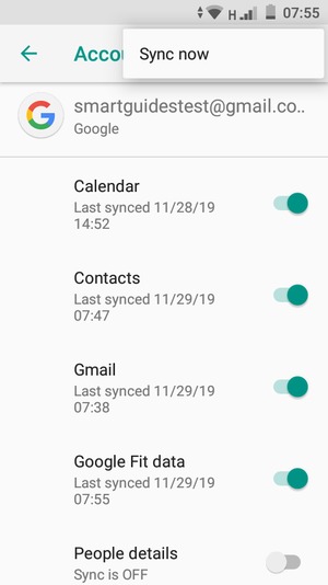 Select Sync now