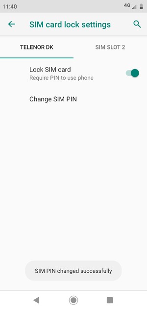 Your SIM PIN has been changed