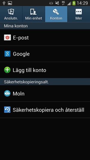 Välj Google