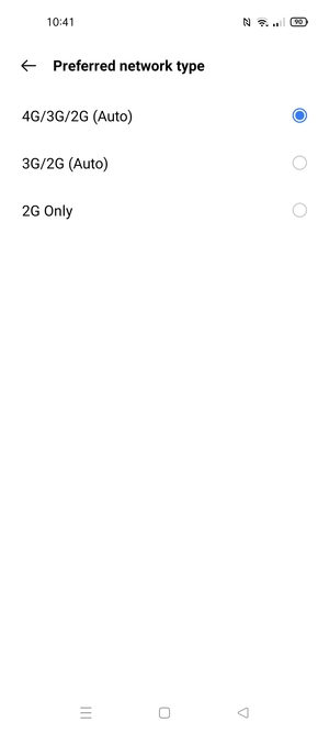 Select your preferred option