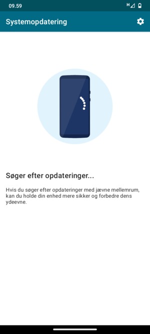Afvent at søgningen er afsluttet