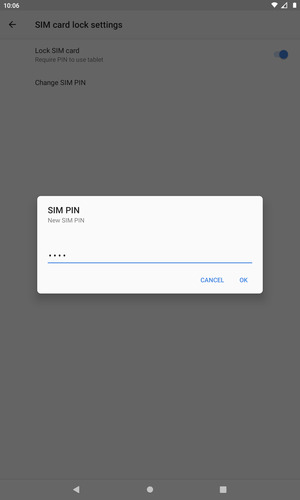 Enter your New SIM PIN and select OK