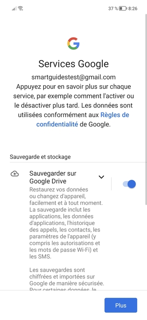 Sélectionnez Plus