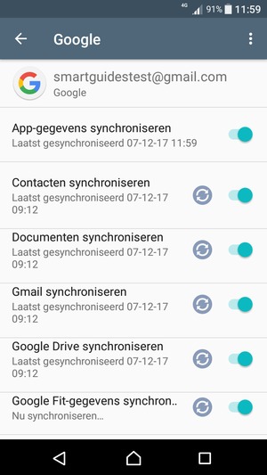 Uw gegevens worden gesynchroniseerd