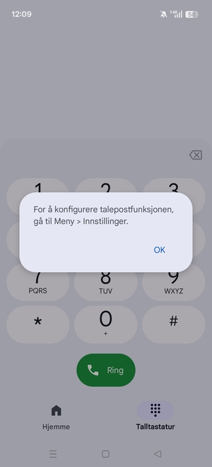 Hvis personsvar ikke er innstilt, velg OK