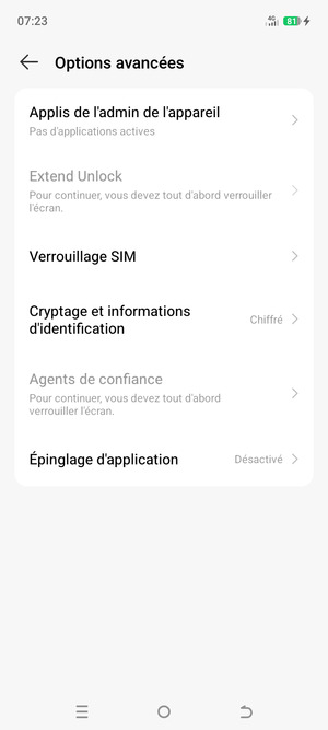 Sélectionnez Verrouillage SIM