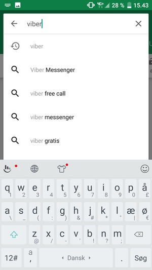 Indtast navnet på appen og vælg Søg