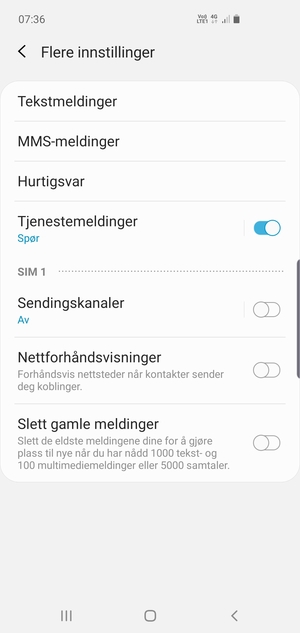 Velg Tekstmeldinger