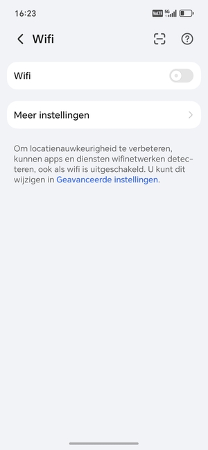 Schakel Wifi in