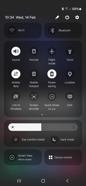 Turn on Power saving