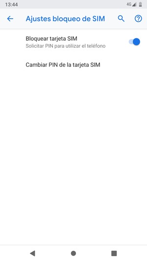 Seleccione Cambiar PIN de la tarjeta SIM