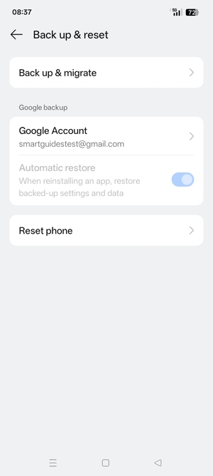 Select Google Account
