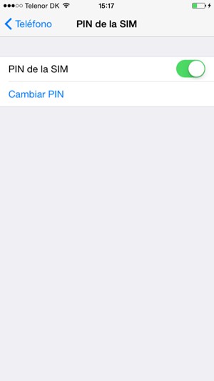 Seleccione Cambiar PIN