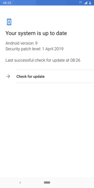 Select Check for update