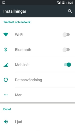 Välj Mobilnät