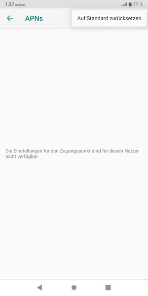 Wählen Sie Auf Standard zurücksetzen