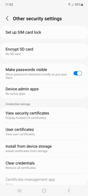 Select Set up SIM card lock