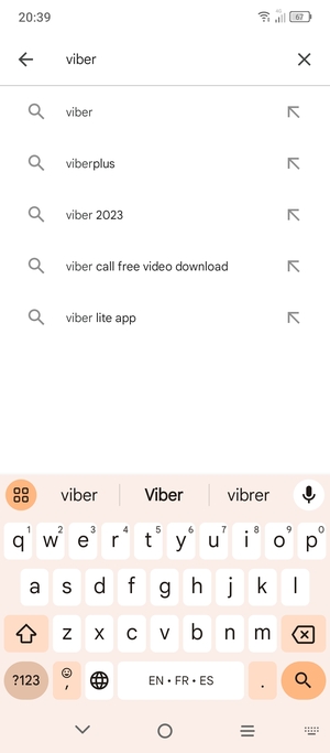 Enter the app name and select Search