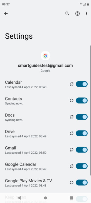 Your contacts from Google will now be synced to your phone