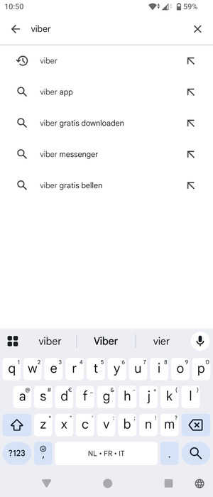 Voer de app-naam in en selecteer Zoeken