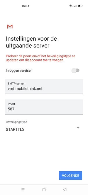 Selecteer Beveiligingstype