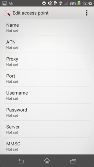 Enter Internet information