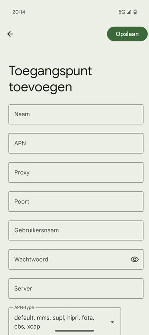 Voer mms-gegevens in