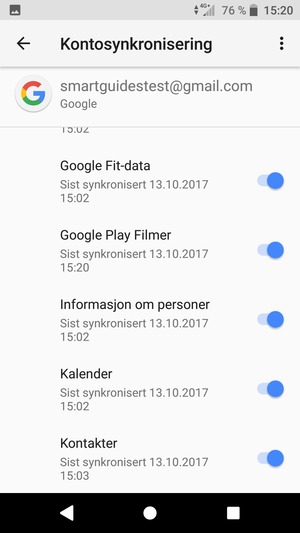 Velg menyknappen