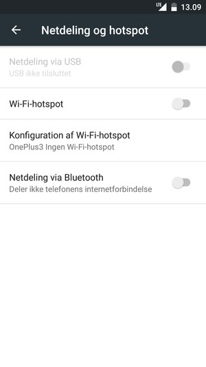 Vælg Konfiguration af Wi-Fi-hotspot