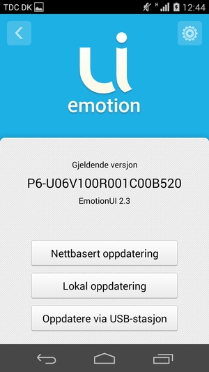 Velg Nettbasert oppdatering / Se etter oppdateringer