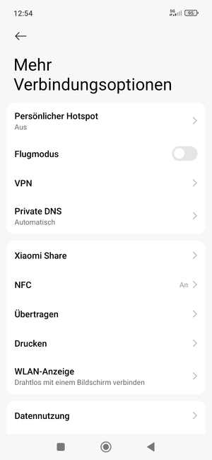 Wählen Sie Persönlicher Hotspot