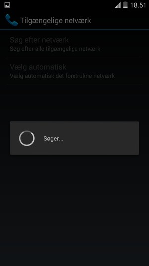 Afvent at søgningen er afsluttet