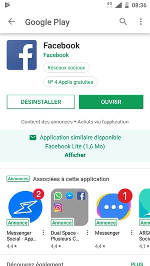 Sélectionnez OUVRIR