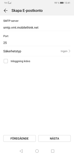 Avmarkera Inloggning krävs-rutan och välj NÄSTA